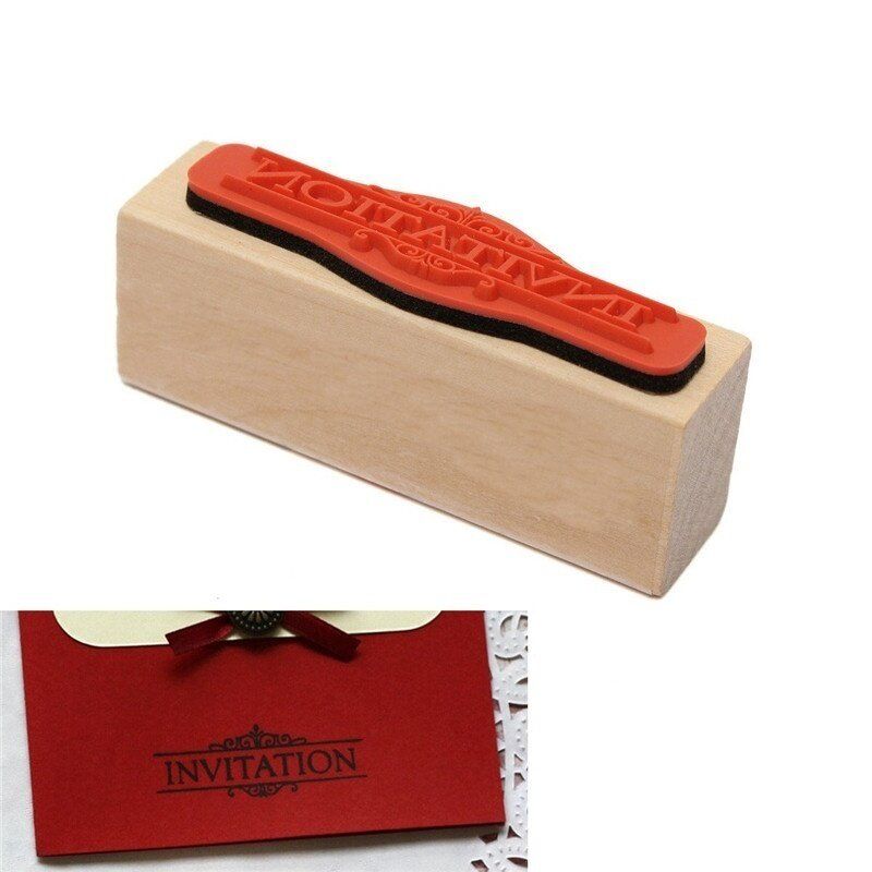 DIY INVITATION Rubber Wooden Stamper Signeter Wedding Party Card Making Stamp