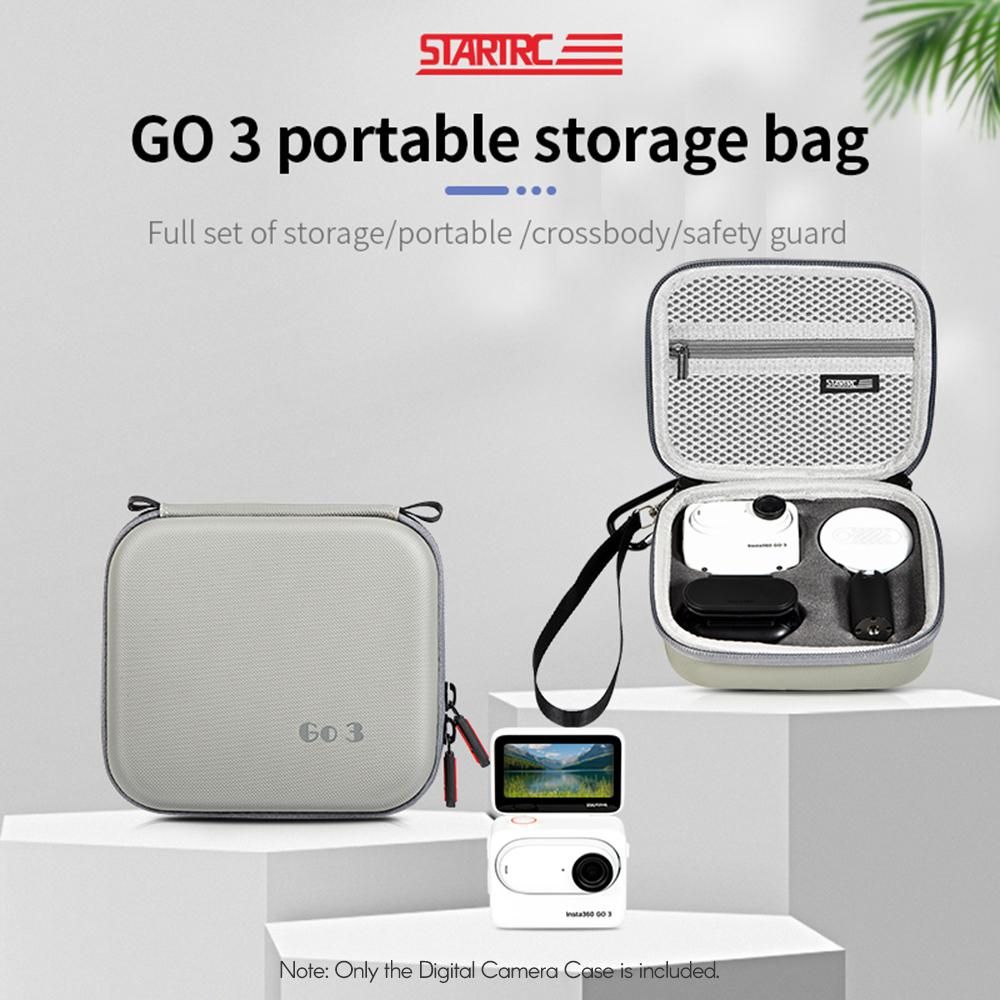 STARTRC Sports Camera Case Digital Camera Case Portable Storage Bag for Camera Protective Bag for Digital Camera with Semi-open Design Compatible with Insta360 GO3