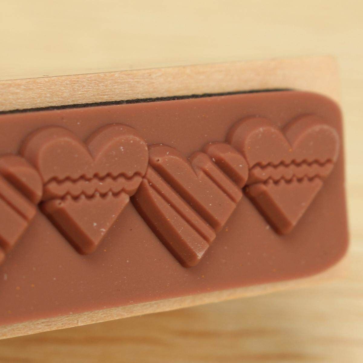Floral Thank You Happy Birthday Wooden Rubber Stamp Seal Craft Stamper Brown