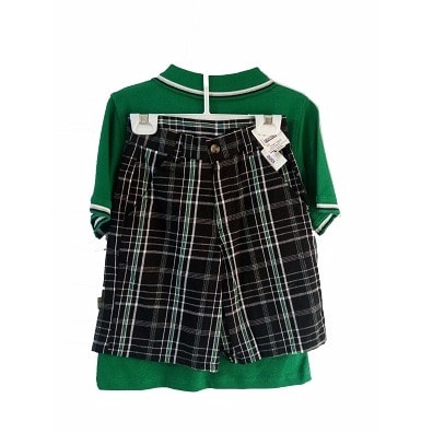 2 Piece Set Boys Polo with Short - Green