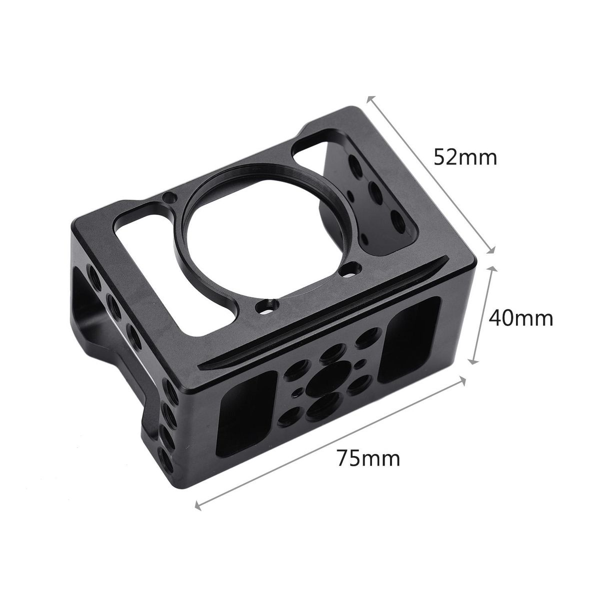 Aluminum Alloy Camera Vlog Cage Protective Camera Cage with 1/4 3/8 Inch Screw Holes Compatible with Sony RX0 II Digital Camera Microphone Tripod Fill Light