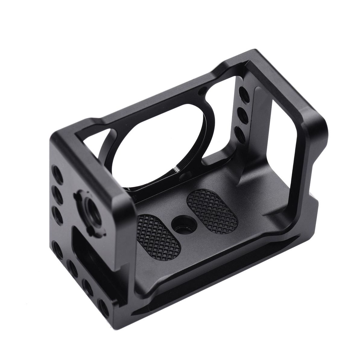 Aluminum Alloy Camera Vlog Cage Protective Camera Cage with 1/4 3/8 Inch Screw Holes Compatible with Sony RX0 II Digital Camera Microphone Tripod Fill Light