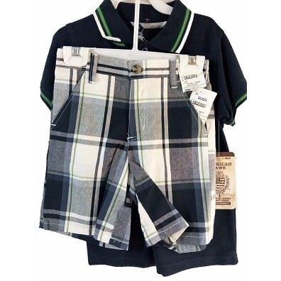 2 Piece Set Boys Polo - Black