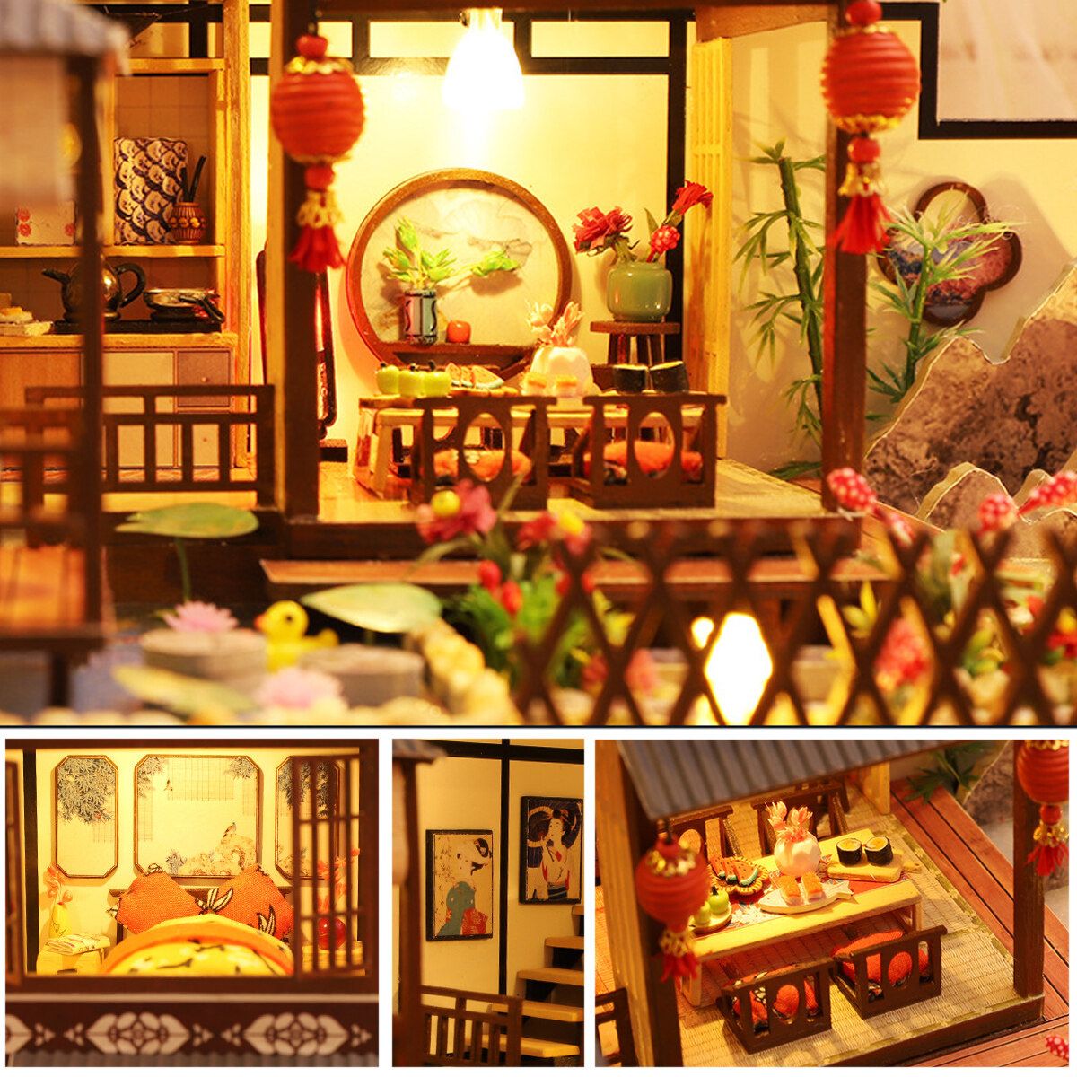 Doll House Miniature DIY Dollhouse With Furnitures Wooden House Toys For Child