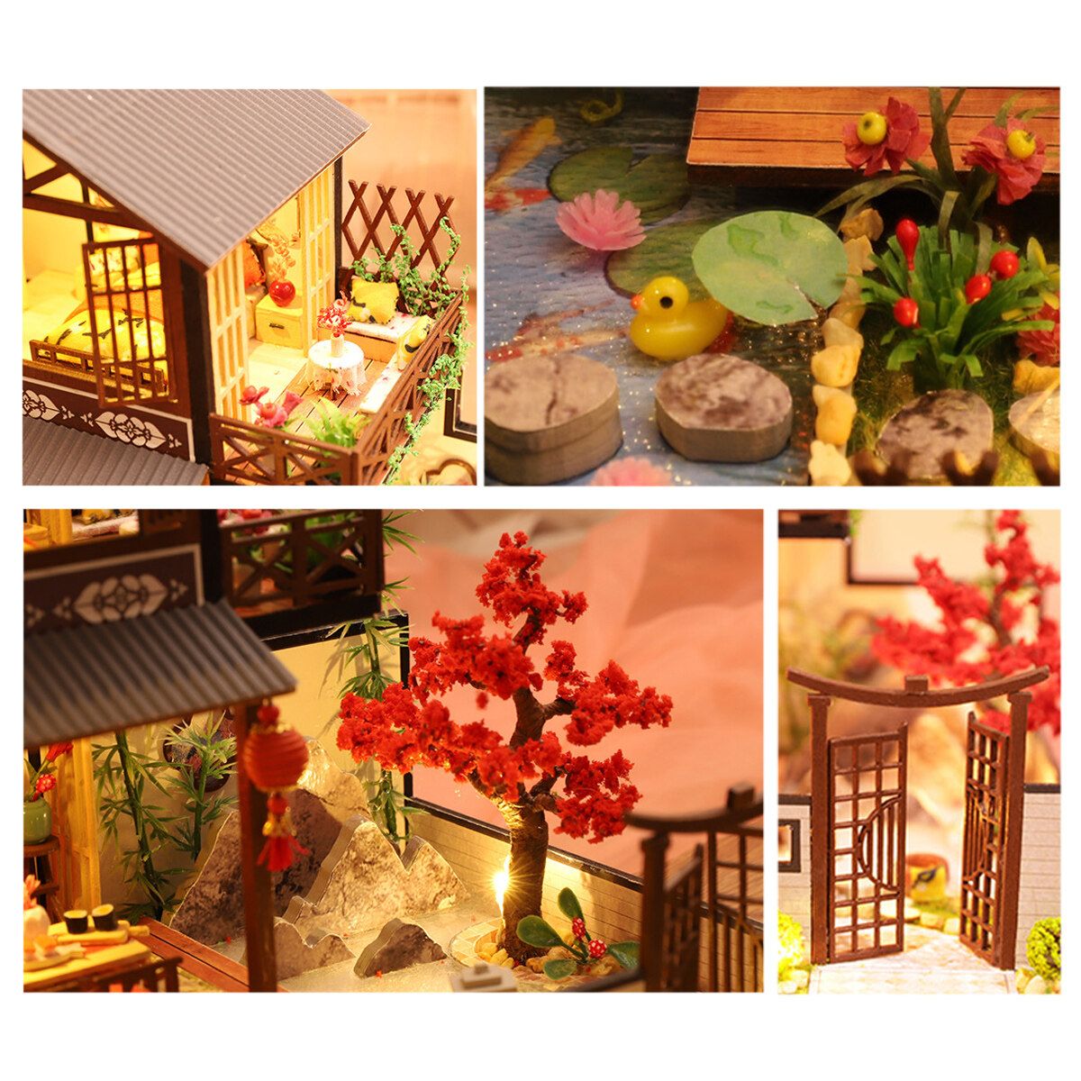 Doll House Miniature DIY Dollhouse With Furnitures Wooden House Toys For Child