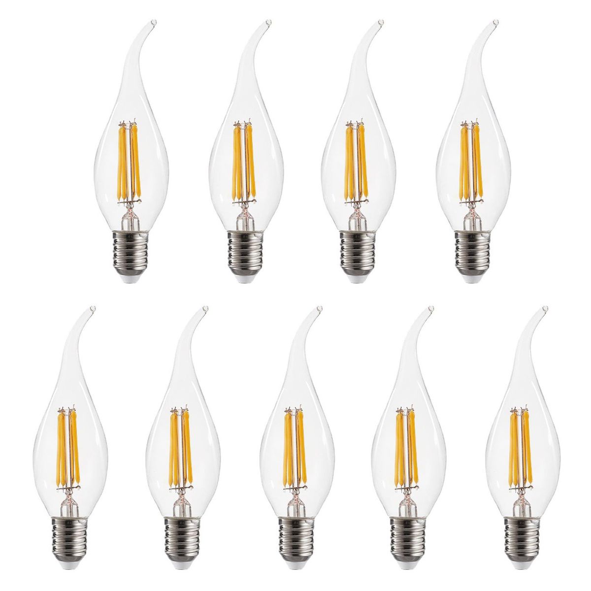 4W LED Light Bulb E14 LED Bulbs Warm White 2700K Vintage Style LED Lamp 40W Equivalent, 9 Packs