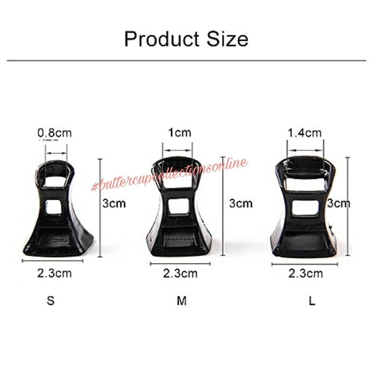 High Heel Protector Stiletto Stopper (Medium) 1 Pair - Black