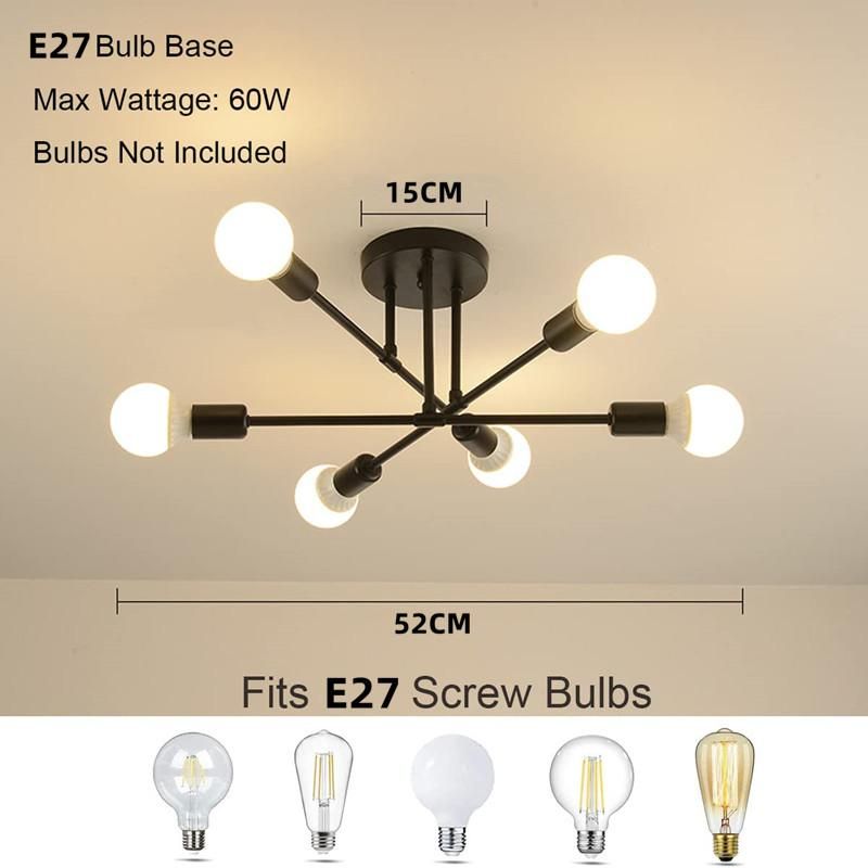 Nordic Minimalist LED Ceiling Light Bedrooms Living Rooms Black/Golden Lights
