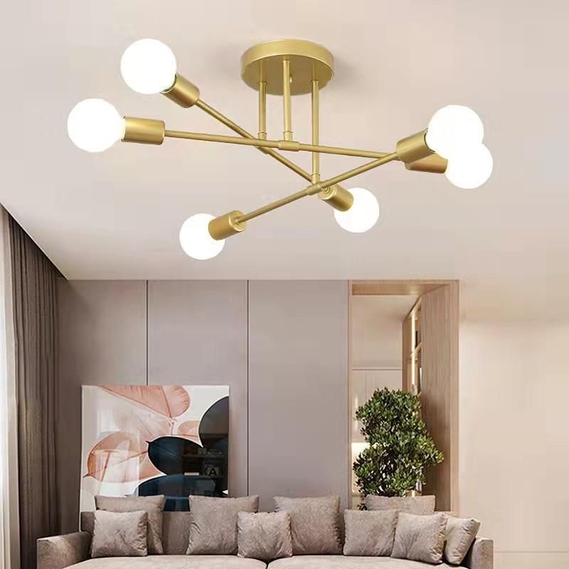 Nordic Minimalist LED Ceiling Light Bedrooms Living Rooms Black/Golden Lights