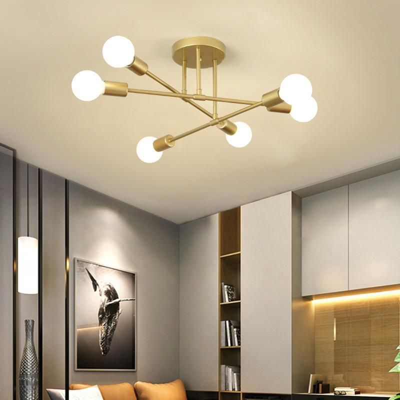 Nordic Minimalist LED Ceiling Light Bedrooms Living Rooms Black/Golden Lights