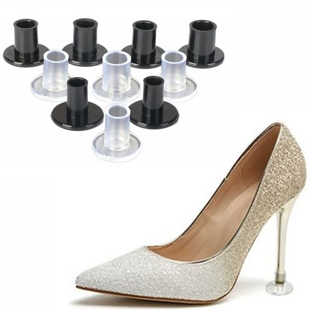 Heel Protector 2 Pairs Black And Clear - Large (for Slightly Wider Heels)