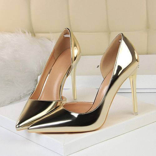 High-heeled Shoes For Women Golden Heels Large Size