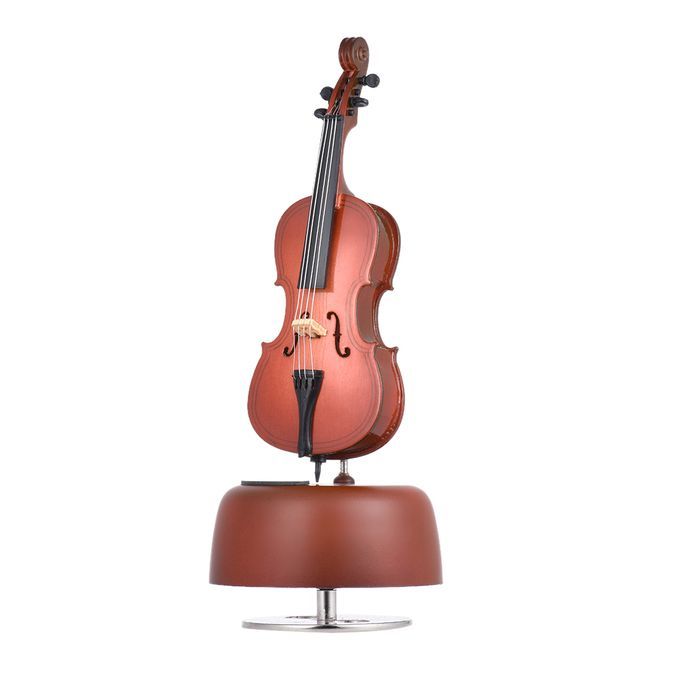 Classical Wind Up Cello Music Box With Rotating Musical