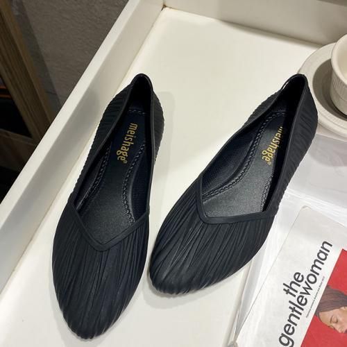 Sandals Non-slip Waterproof Rain Boots Low-top Gelatin Jelly Shoes Black