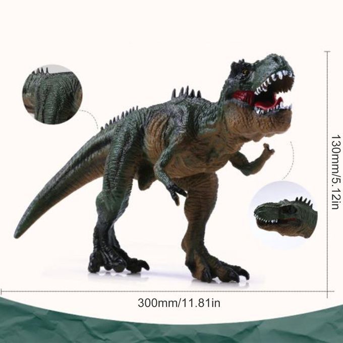 Tyrannosaurus Dinosaur A Tion Figure Hard Rubber Toy With Sound Toys For Boys-Tyrannosaurus Rex-13*30cm