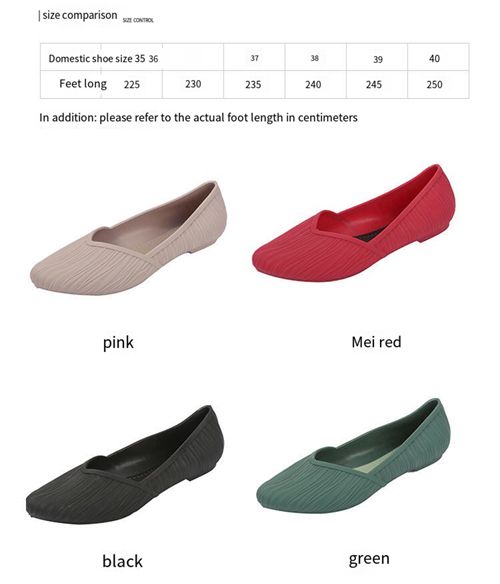 Sandals Non-slip Waterproof Rain Boots Low-top Gelatin Jelly Shoes Red