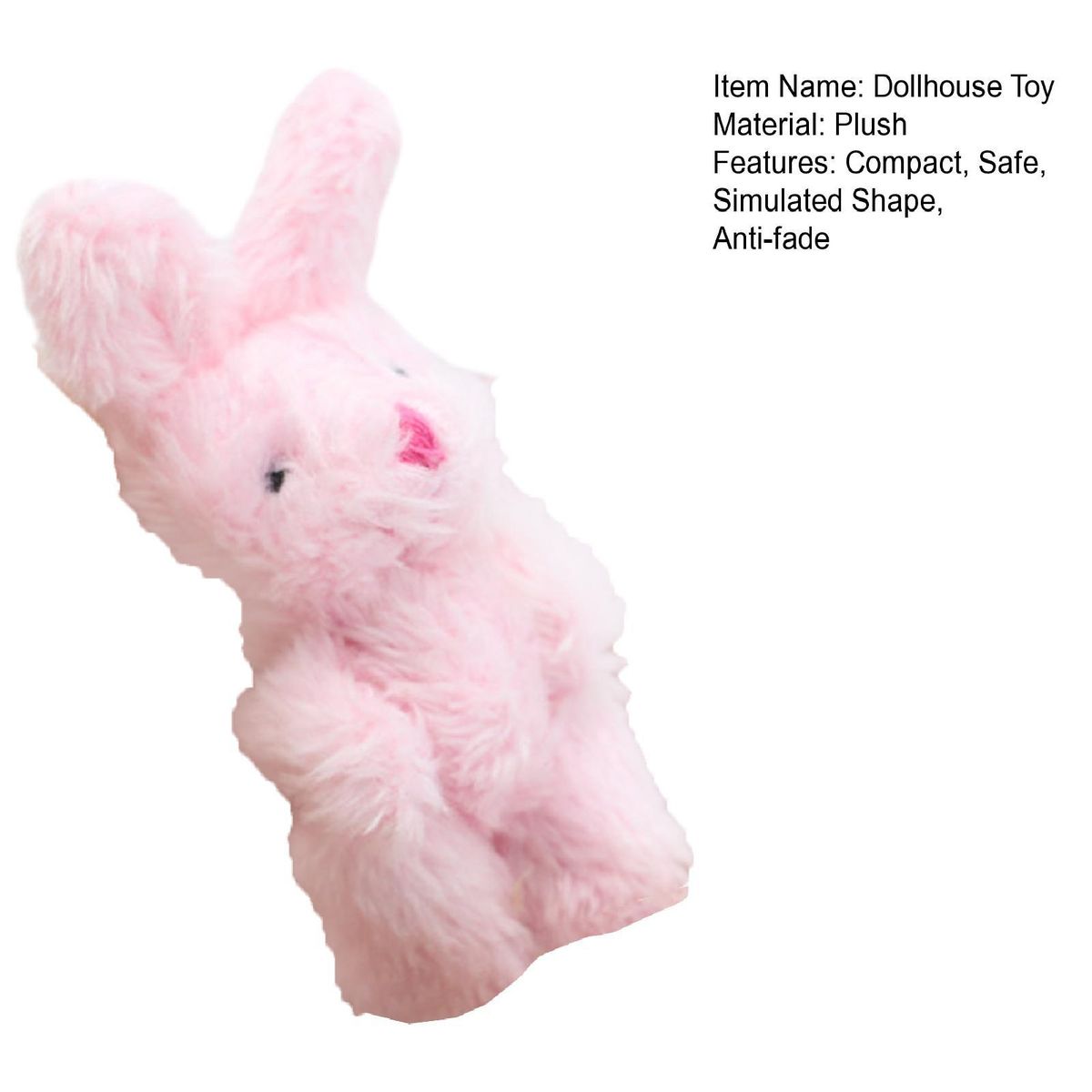 Toy Rabbit Bear Dollhouse Doll Pink