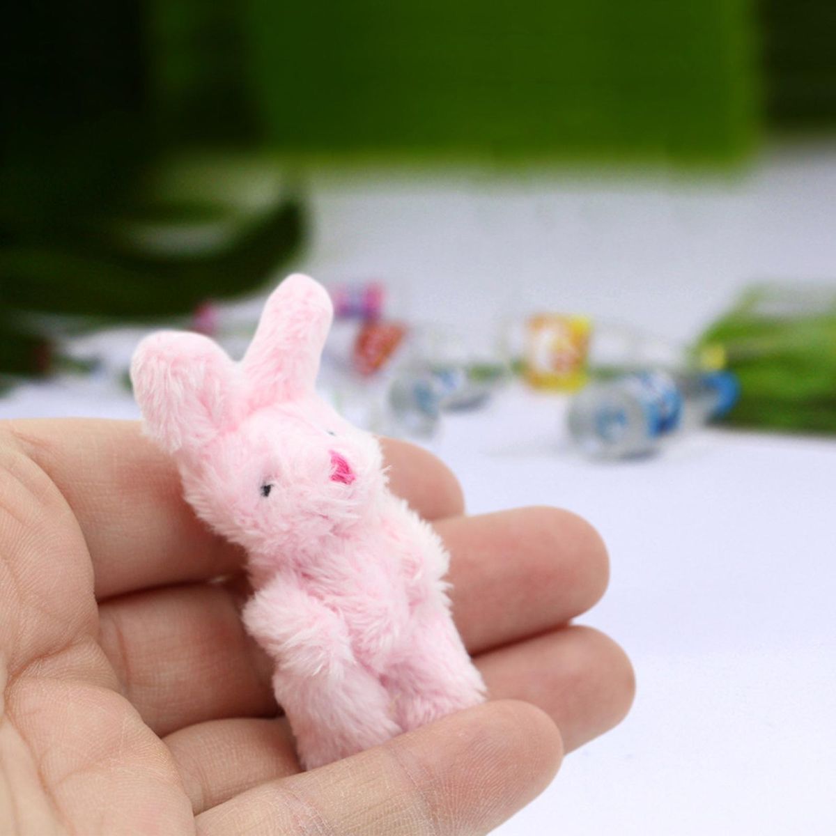Toy Rabbit Bear Dollhouse Doll Pink