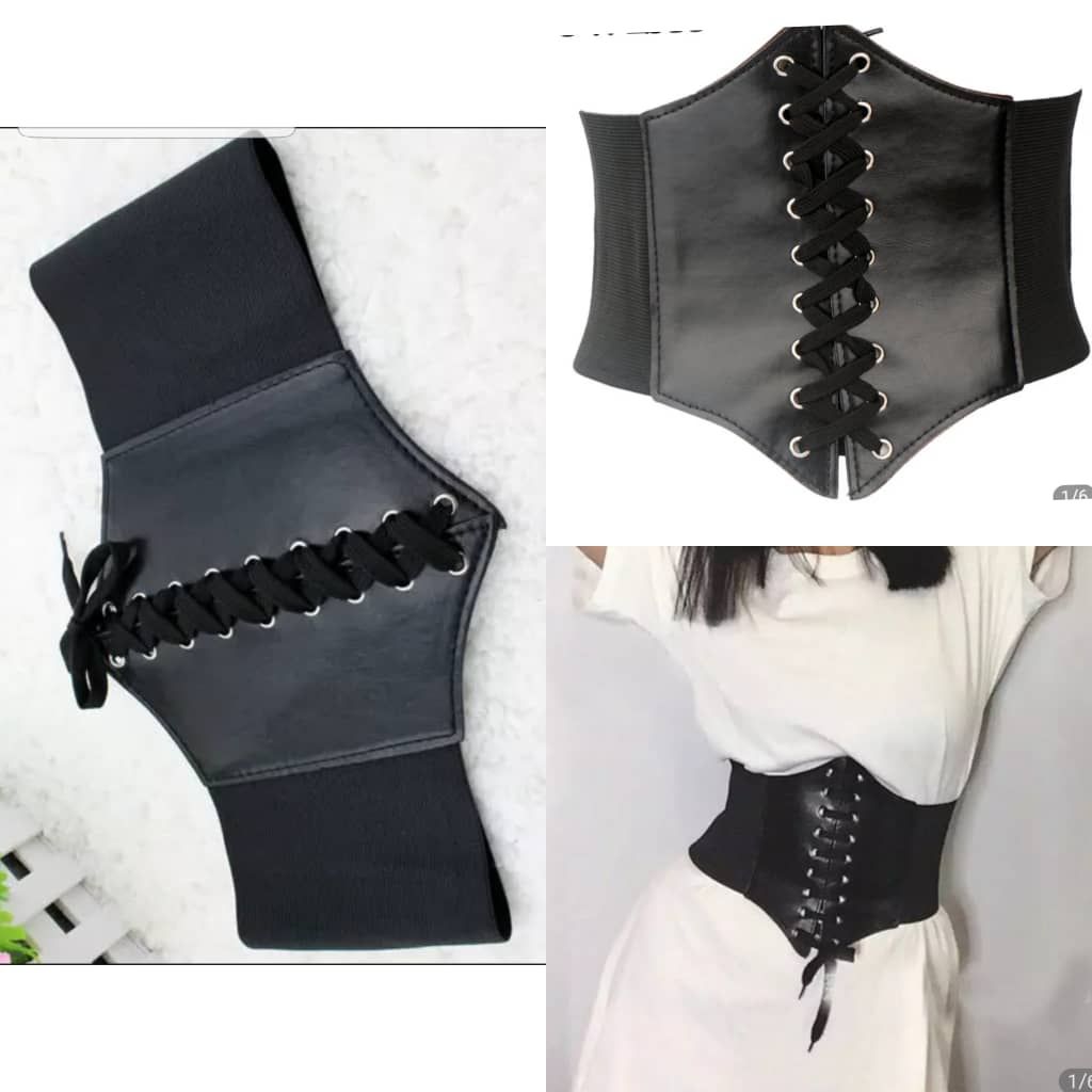 Women Corset Style/waist Clincher Wide Waistband Leather Belt