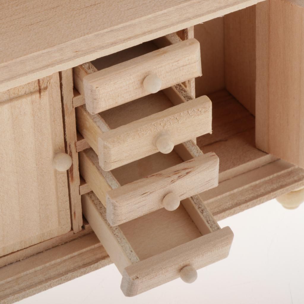 1:12 Doll House Miniature Furniture Book Shelf Wooden Craft Cupboard