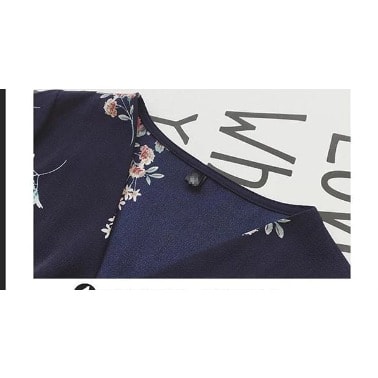 Floral Print Playsuit- Blue