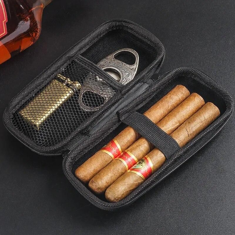 Portable Small Humidor Cigar Case Six-pack Cigar Bag for Outdoor Travel Accessories