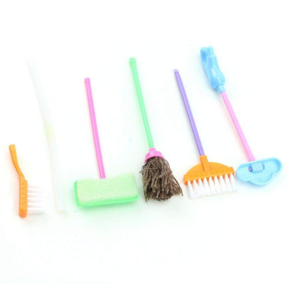 252038325856 Set Of 9Pcs Home Furniture Furnishing Cleaning Cleaner Kit For Barbie Doll House