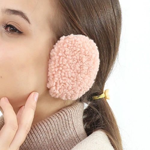 1 Pair Earmuffs Winter Women Warm Foldable Bandless Earmuffs Earlap Ear Covers Warmer Protector(#Beige M)