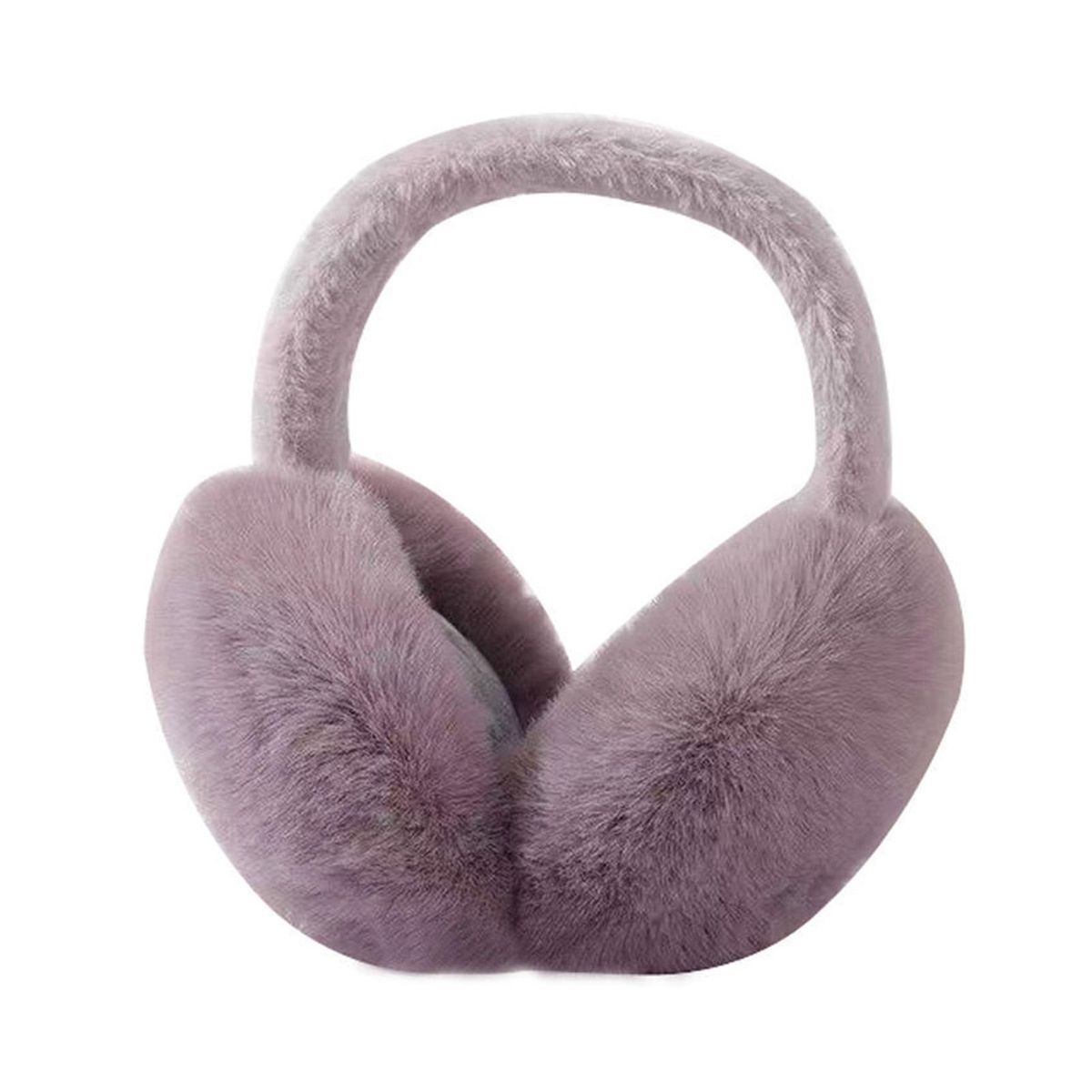 Warm Earmuffs Winter Plush Outdoor Ear Warmer Light Purple