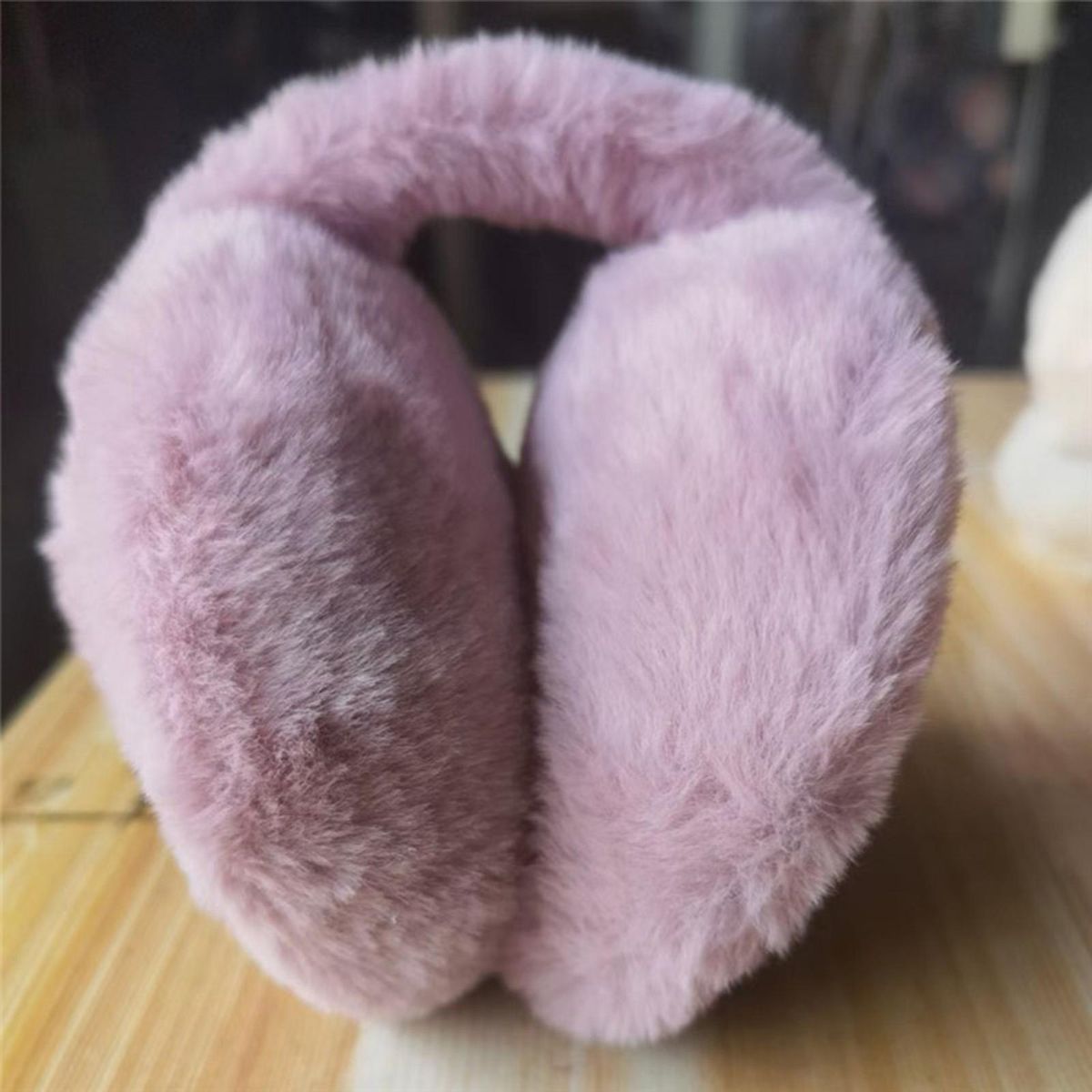Warm Earmuffs Winter Plush Outdoor Ear Warmer Light Purple
