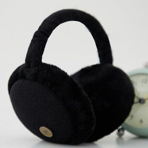 Winter Warm Plush Ear Muff Soft Headphone Style Ear_cap Foldable Earflap Ladies Outdoor Skiing Anti_Windshield Ear Warmer(#Type4-black)