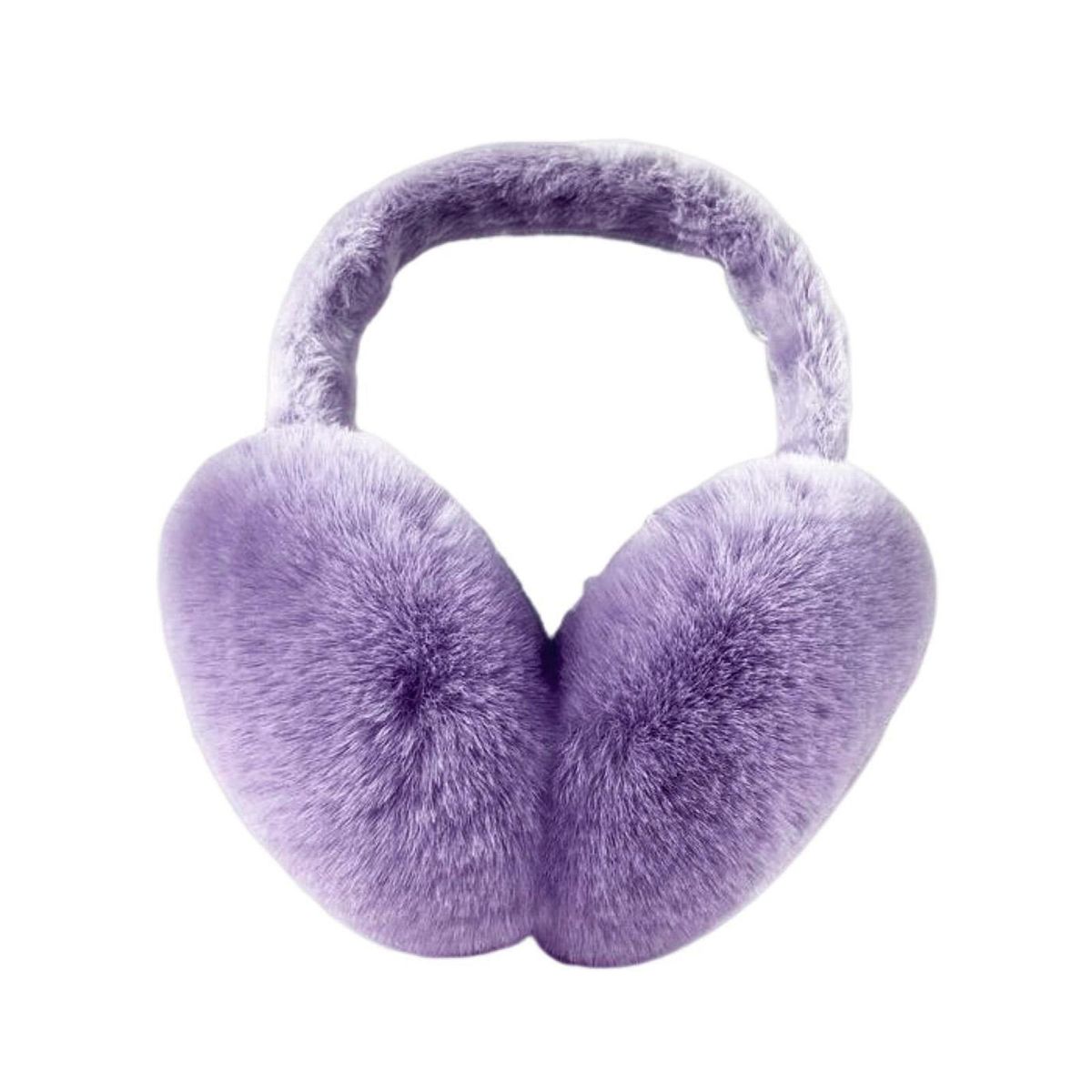 Warm Earmuffs Winter Plush Outdoor Ear Warmer Purple