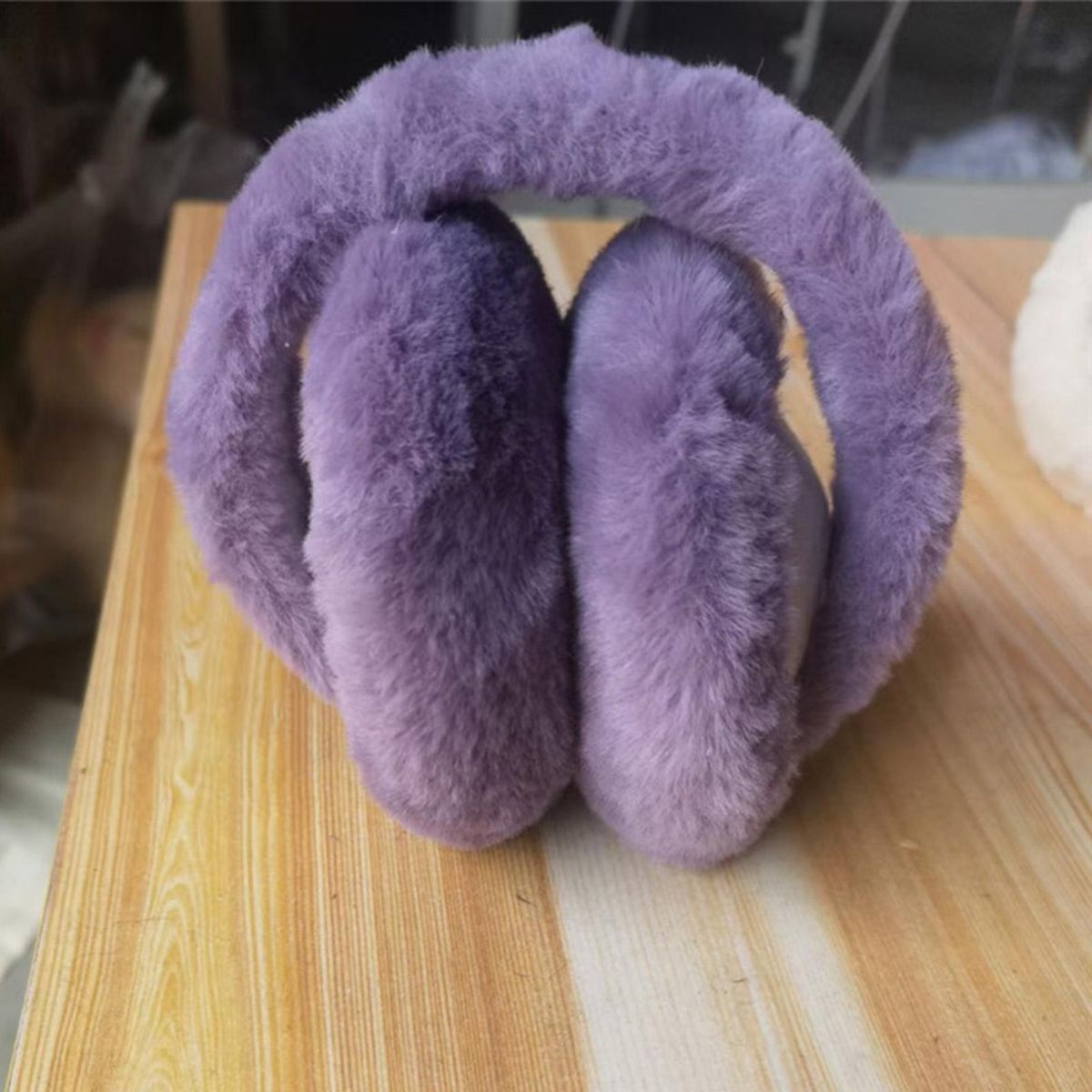 Warm Earmuffs Winter Plush Outdoor Ear Warmer Purple