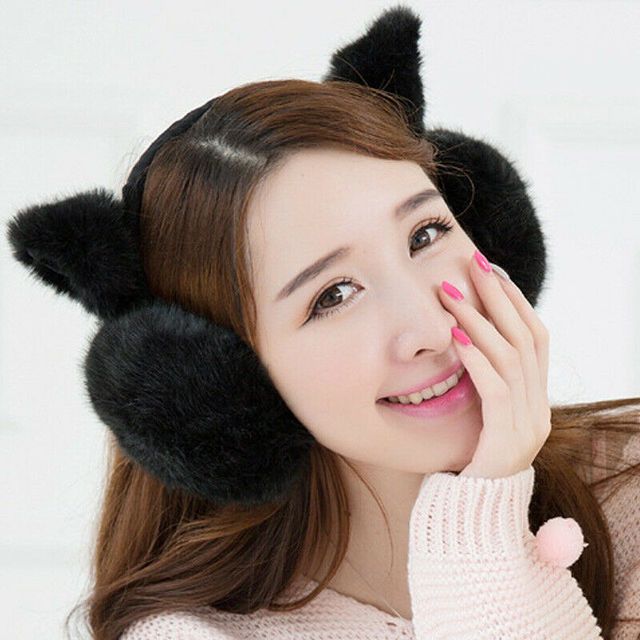 Solid Earlap Faux Fur Winter Warmer Big Earmuffs Thicken Pl