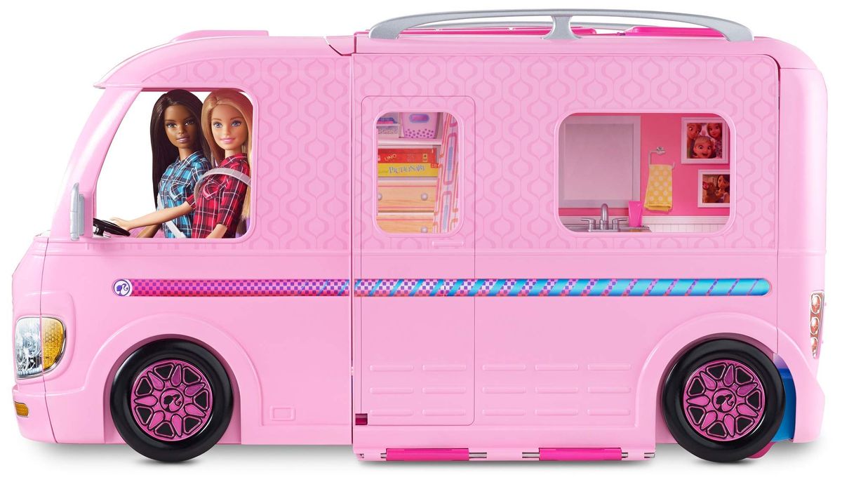 Camper, Doll Playset With 50 Accessories, Includes Waterslide, Dream Camper(Dolls Unincluded)