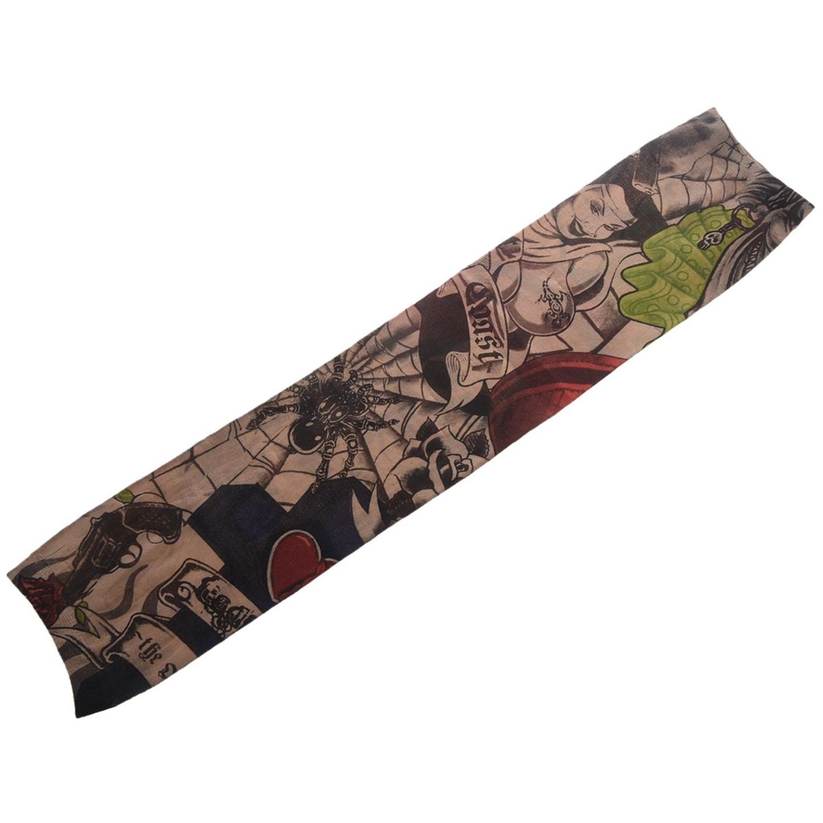 Skull Scorpion Stretchy Temporary Tattoo Arm Sleeve