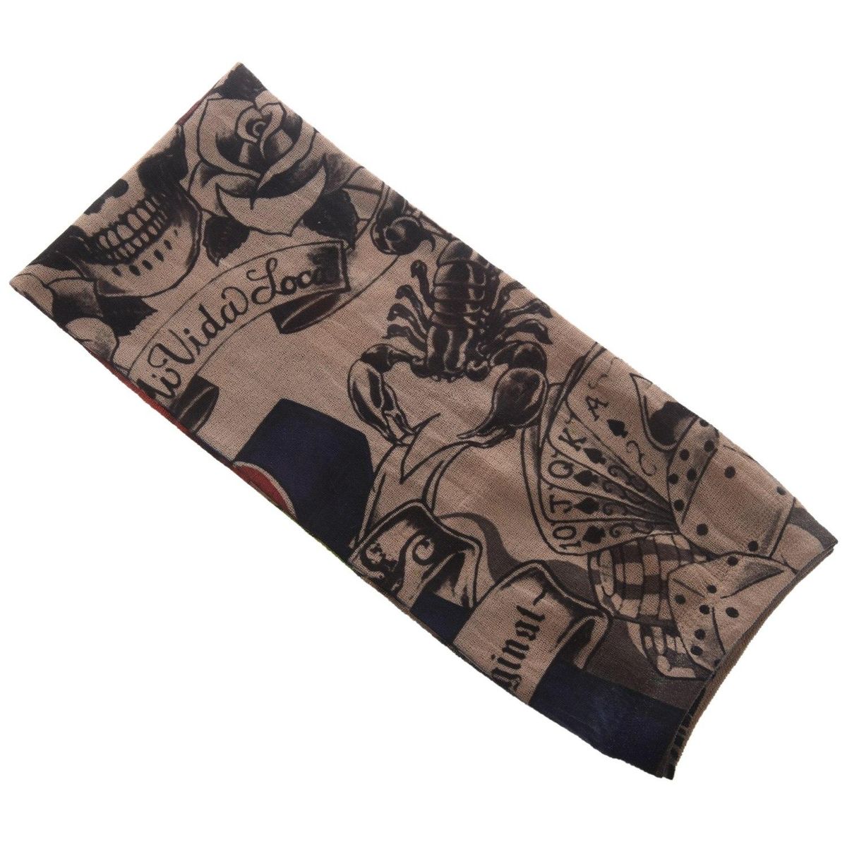 Skull Scorpion Stretchy Temporary Tattoo Arm Sleeve