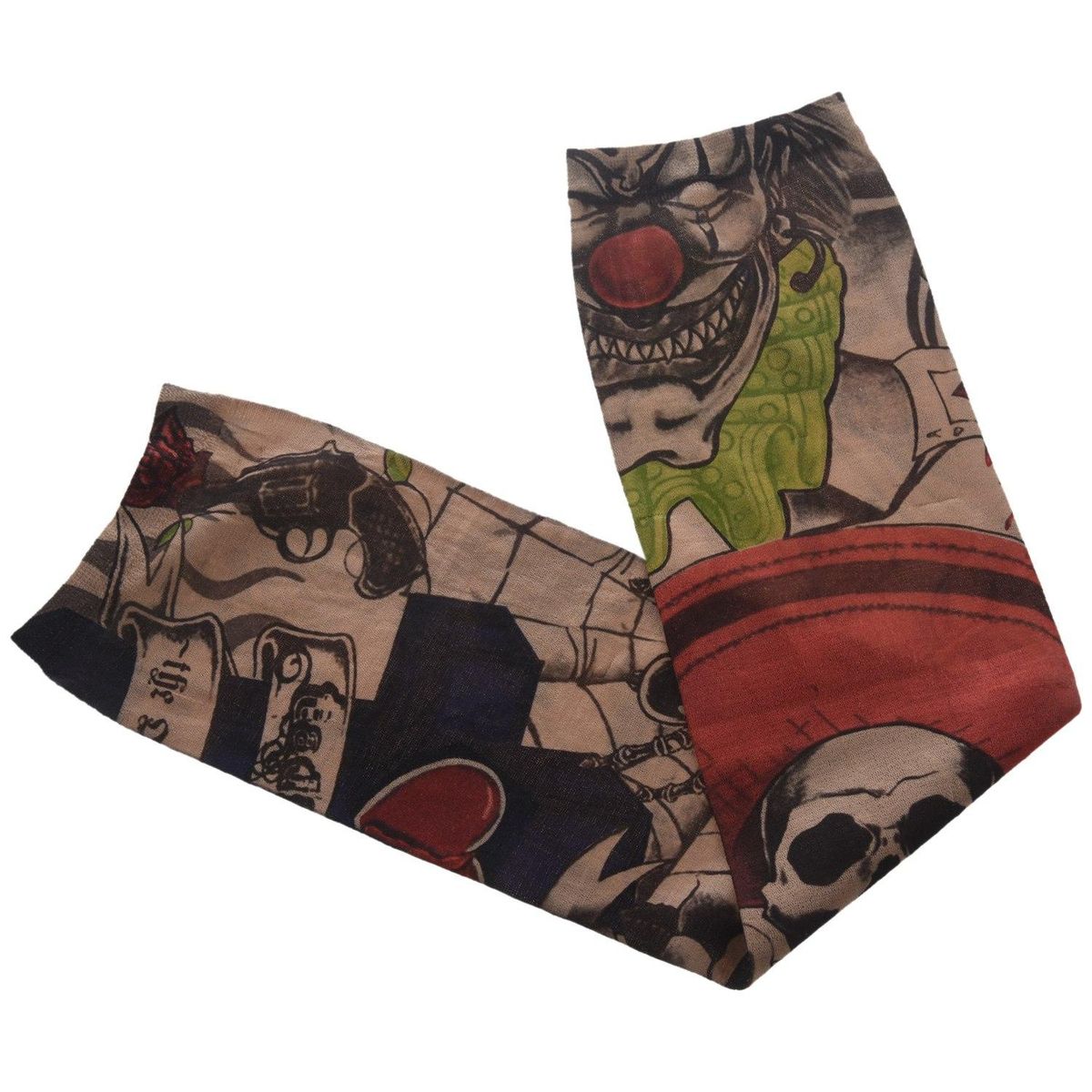 Skull Scorpion Stretchy Temporary Tattoo Arm Sleeve