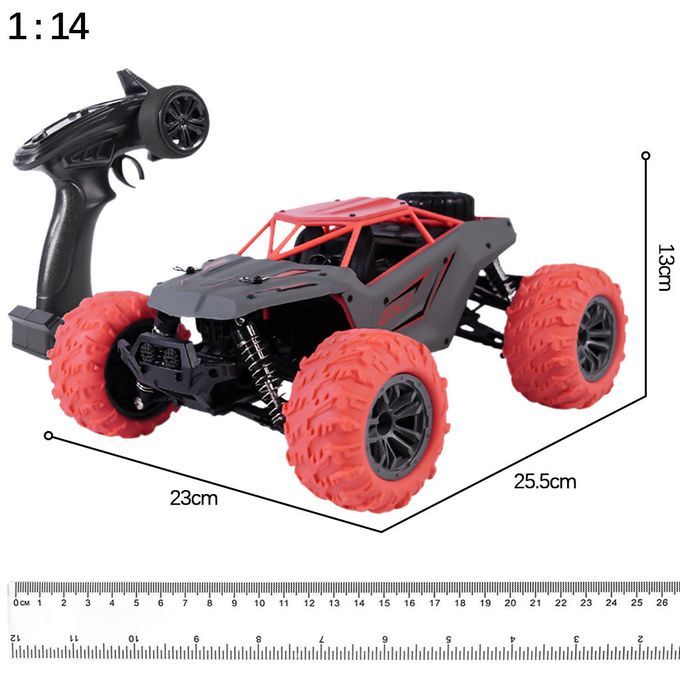 4WD RC Monster Truck Off-Road Vehicle 2.4G Remote Control Style 4 Red