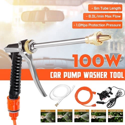 12v Dc High Pressure Car Electric Wash Pump Sprayer Kit