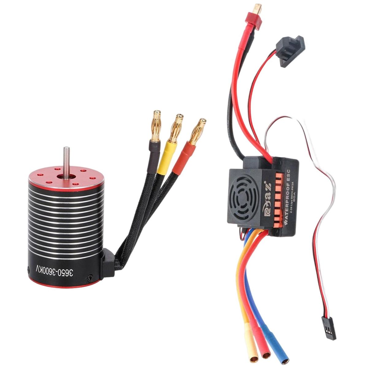 3650 Brushless Motor With 60A ESC 4 Poles Universal 3600KV