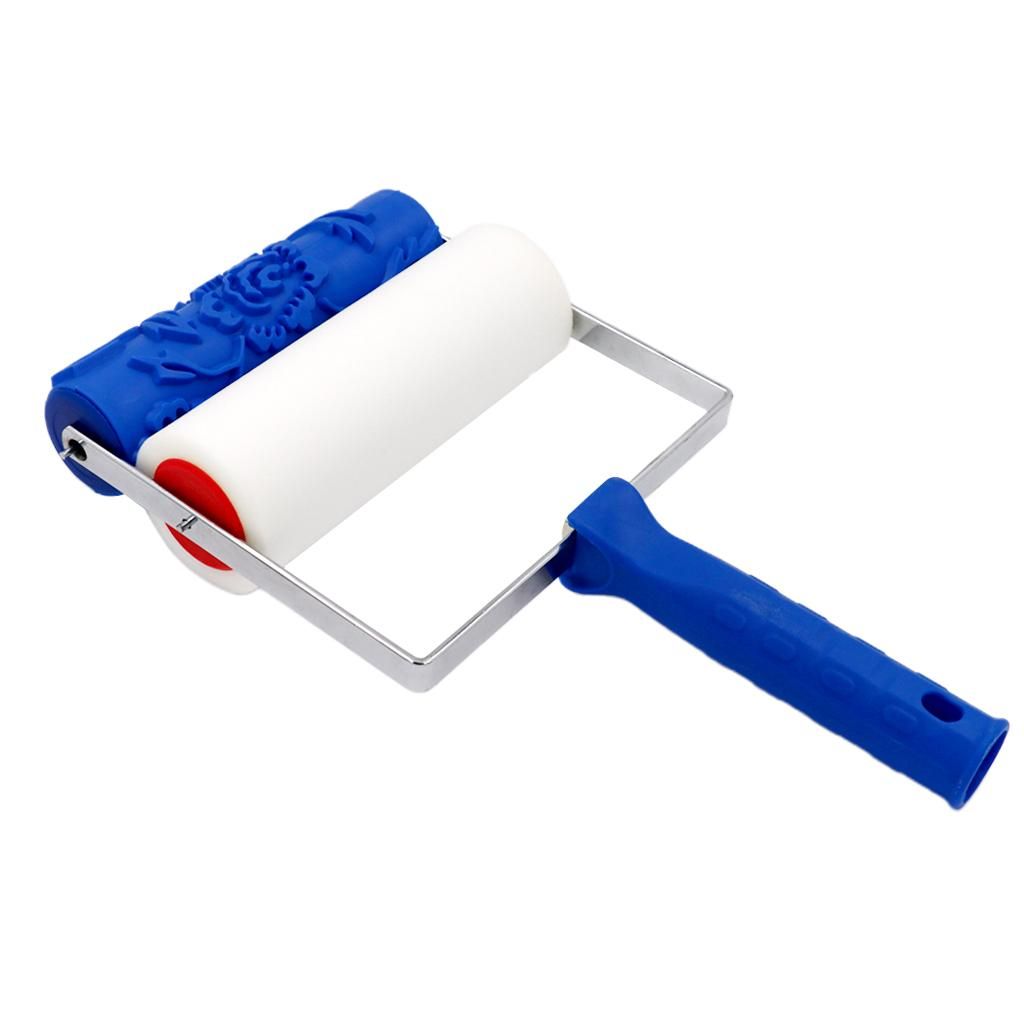 Embossed Texture Pattern 7''  Roller Wall Painting Rubber Brush