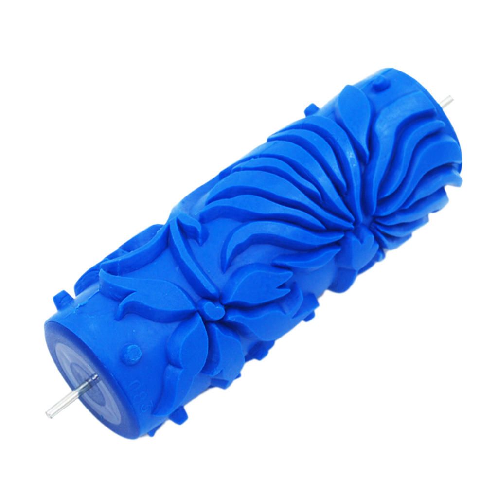 5'' Embossed Flower Pattern Painting Roller Sleeve Brush Wall #13
