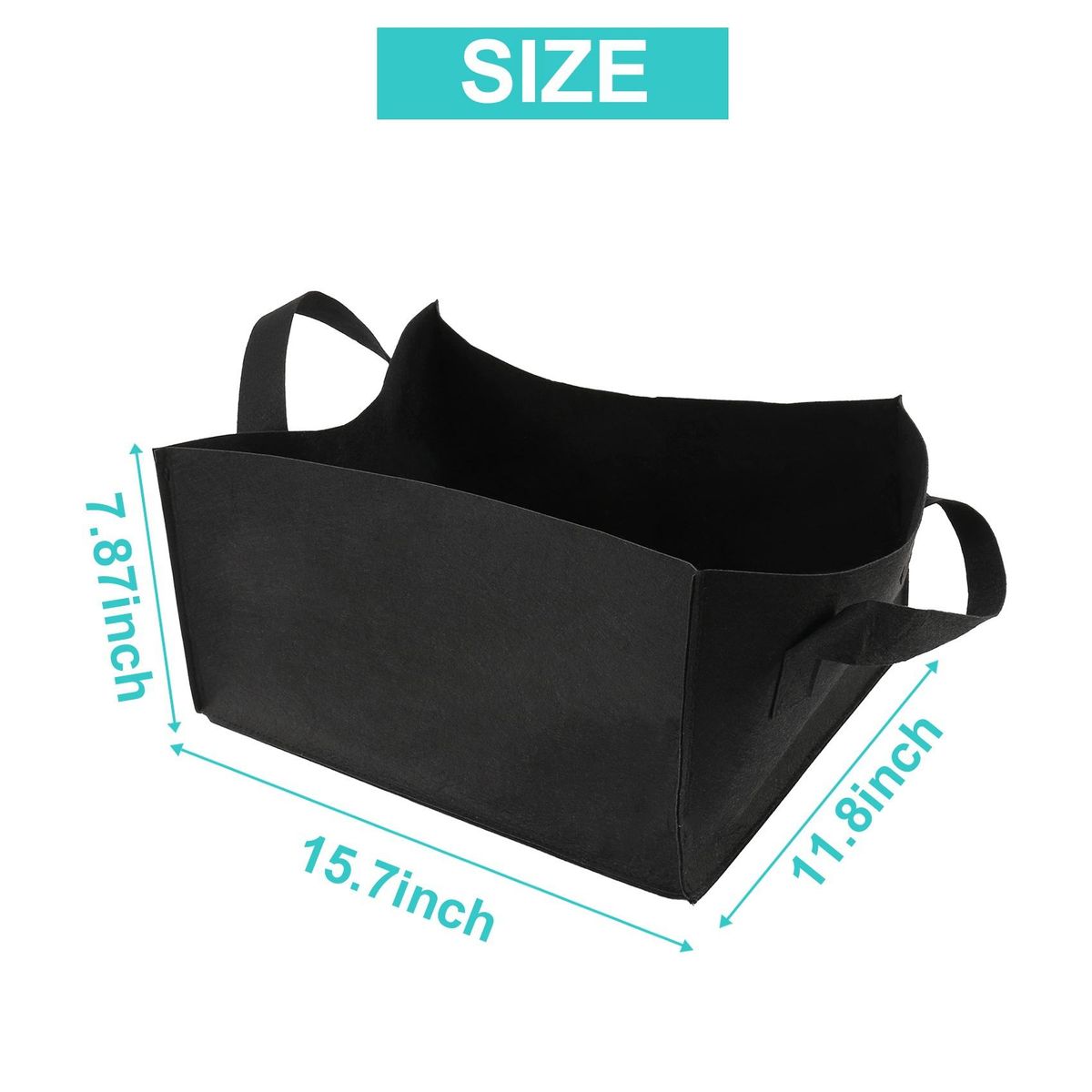 5 Pack Fabric Raised Garden BedSquare Garden Flower Grow Bag Vegetable Planting Bag Planter Pot with Handles for PlantsFlowersVegetables