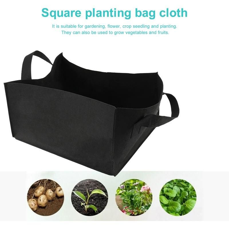 5 Pack Fabric Raised Garden BedSquare Garden Flower Grow Bag Vegetable Planting Bag Planter Pot with Handles for PlantsFlowersVegetables