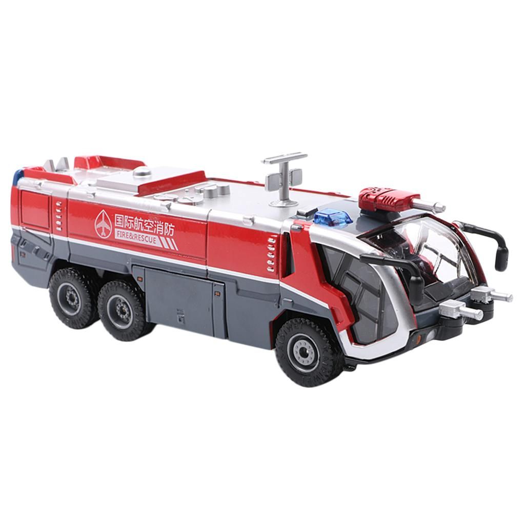 1/50 Kids Toy Fire Truck Model Simulation Fire Engine Pull Back Toy