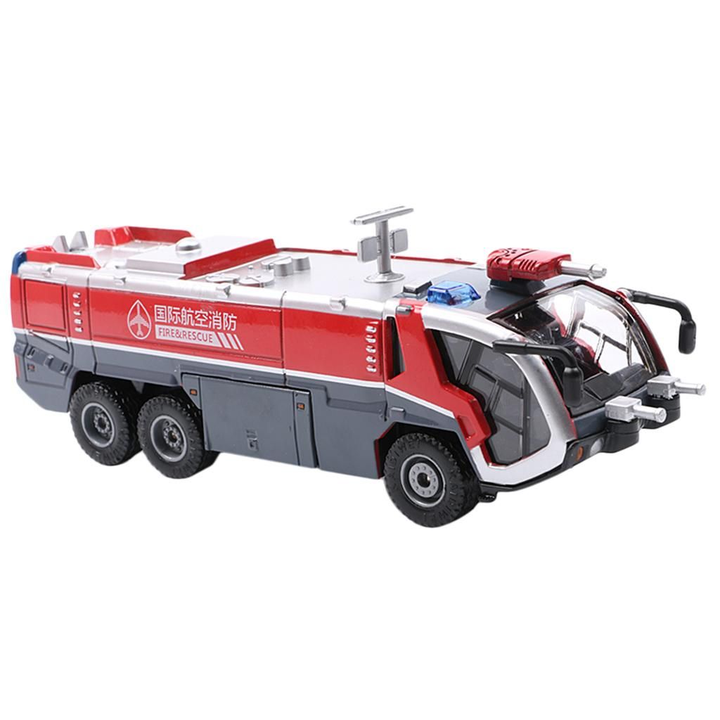 1/50 Kids Toy Fire Truck Model Simulation Fire Engine Pull Back Toy