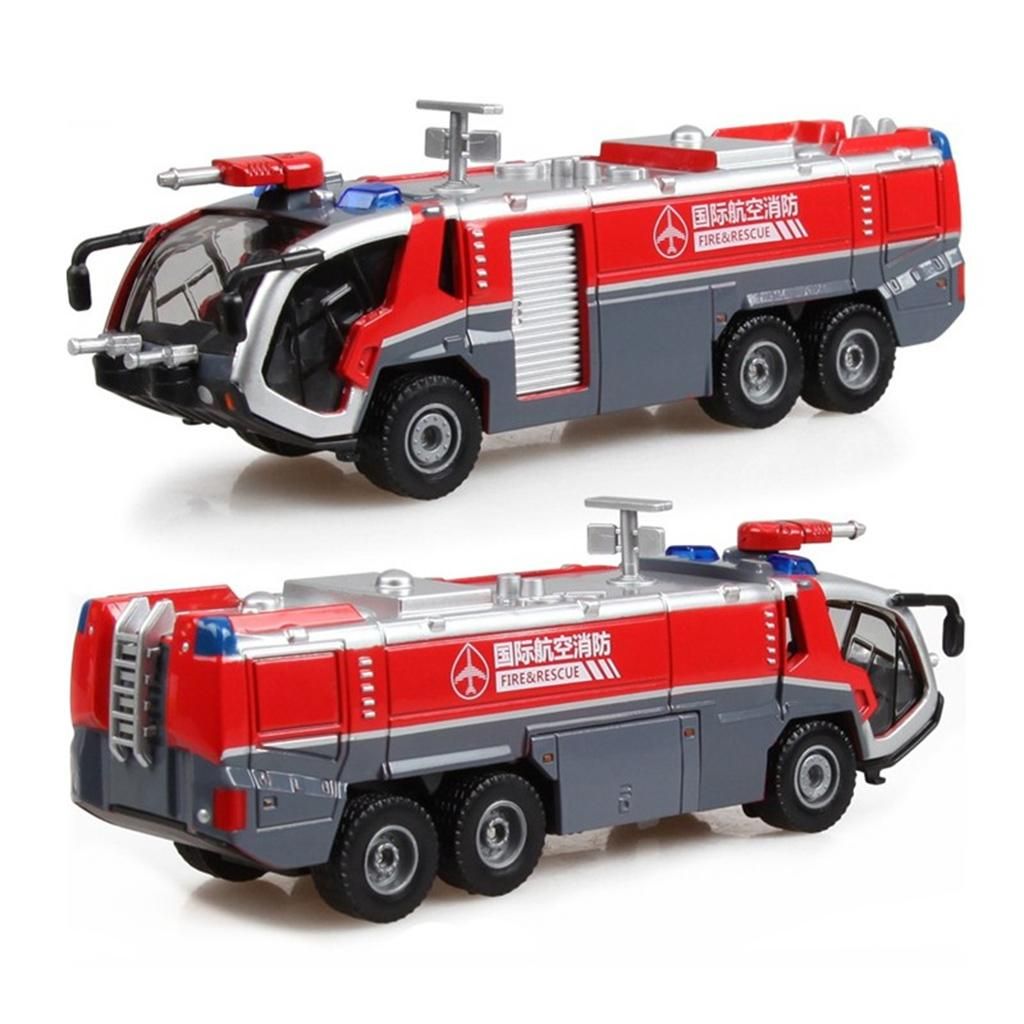 1/50 Kids Toy Fire Truck Model Simulation Fire Engine Pull Back Toy