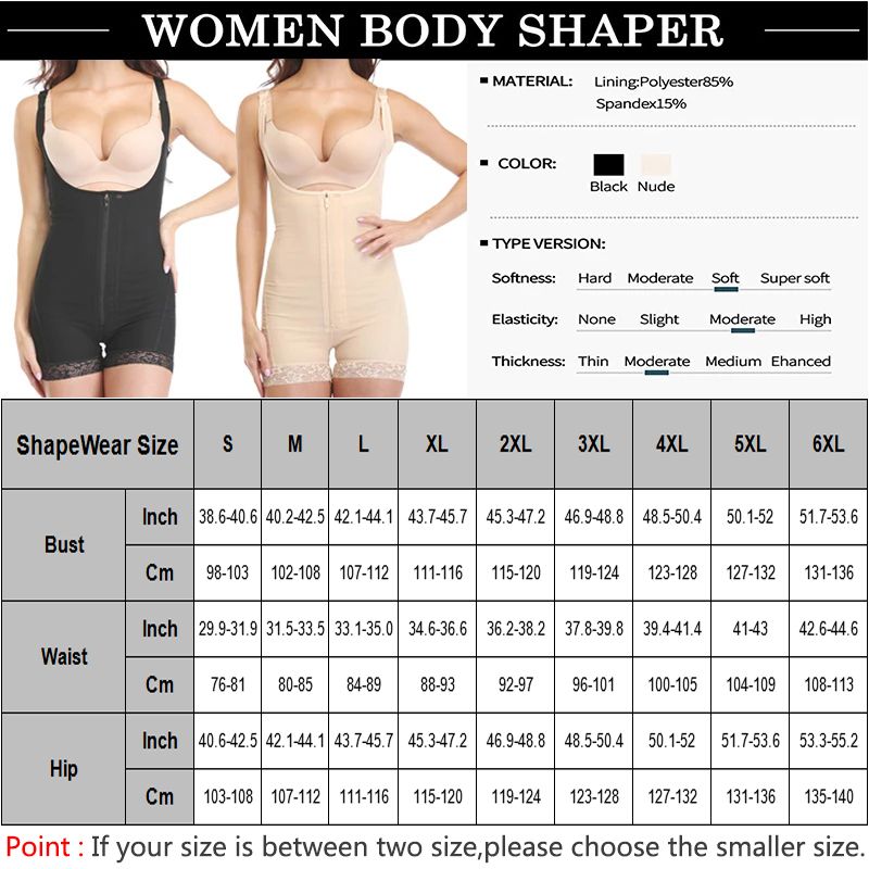 Fajas Magic Full Body Shaper Latex Women Waisttrainer Clip And Zip Slimming Bodysuit With  Lifter Tummy Trimmer Compression