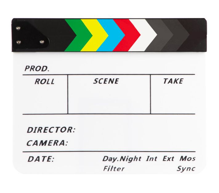 Acrylic Clapboard Clapper  Film Movie Action Scene Cut Board (Acrylic)